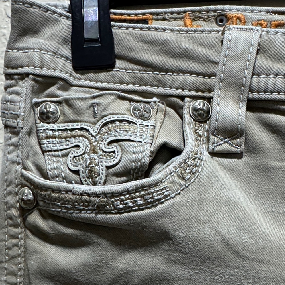 Rock Revival Women's Tan Straight Leg Jeans - Picture 2 of 10